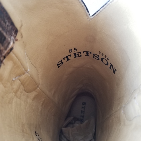 Stetson Leather Cowboy Boots 8.5 Red/White/Blue Western Rodeo Festival Event - Picture 13 of 14